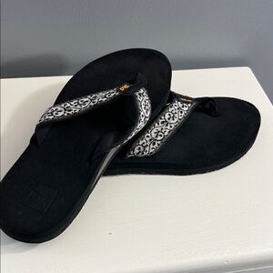 Teva Black and White Patterned Sandals
